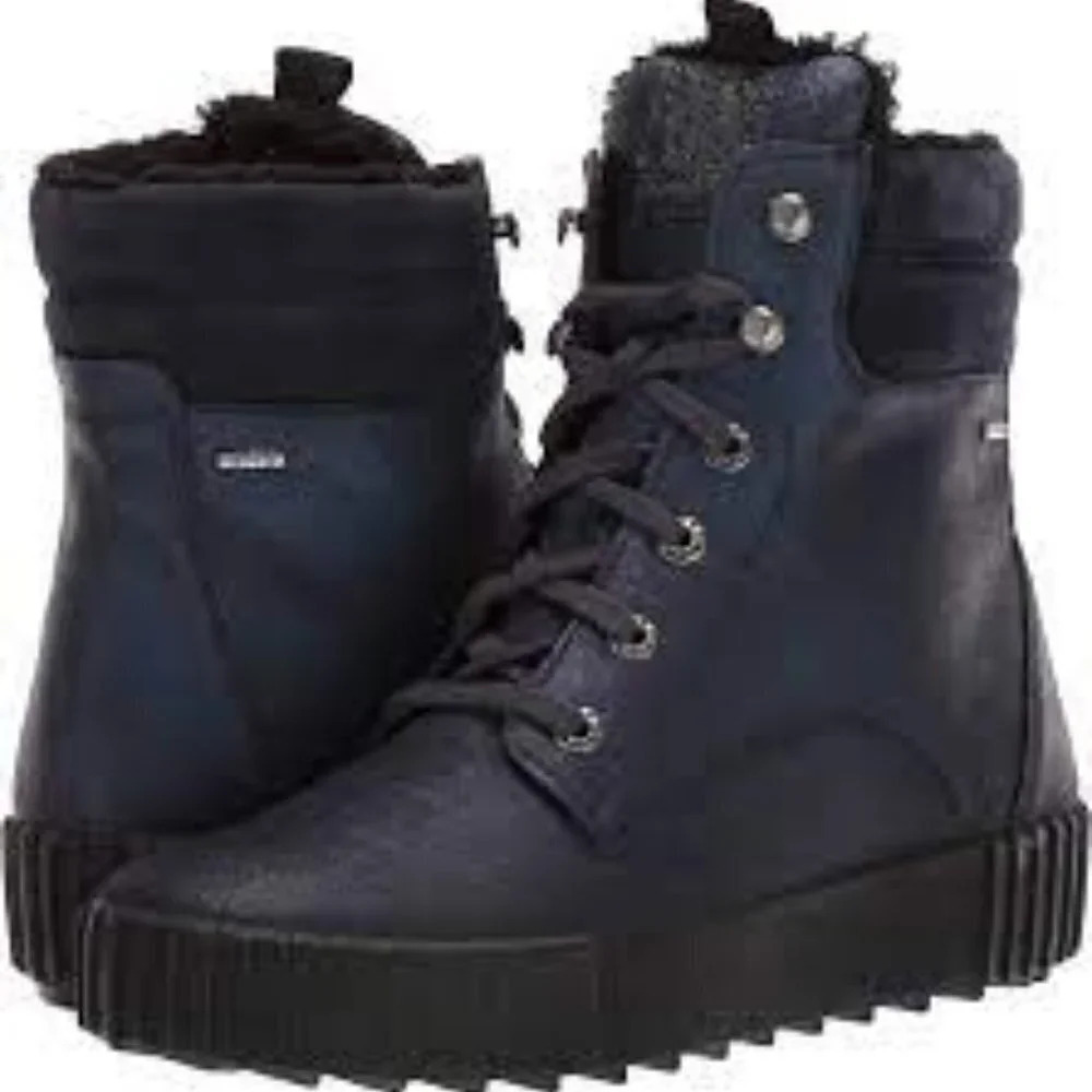 Romika Montreal Black Leather Boot  Sz: 42